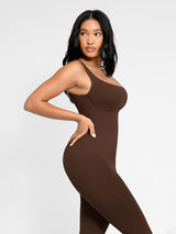 Shapewear | Seamless Flared Jumpsuit | U-Back | Body Sculpting