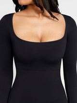 Shapewear | One-Piece Jumpsuit | Flared Legs | Square Neck