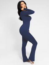 Shapewear | One-Piece Jumpsuit | Flared Legs | Square Neck