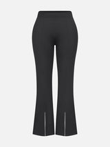 Wholesale High-waisted Abdominal Control Front Slit Flare Legging