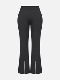 Wholesale High-waisted Abdominal Control Front Slit Flare Legging