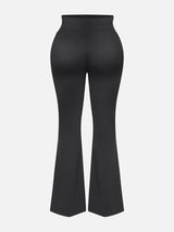 Wholesale High-waisted Abdominal Control Front Slit Flare Legging