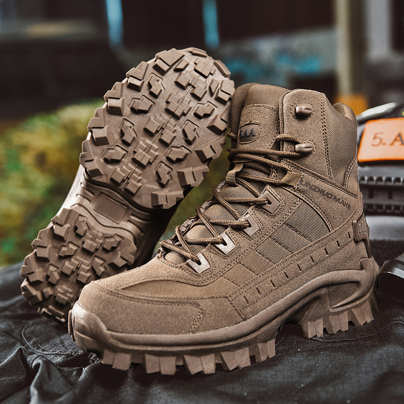 Men’s Tactical Winter Boots with Grip Sole | Durable Hiking and Work Shoes