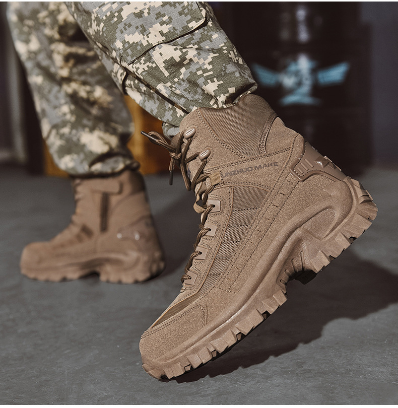 Men’s Tactical Winter Boots with Grip Sole | Durable Hiking and Work Shoes