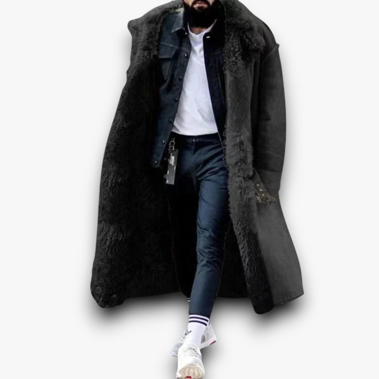 Men’s Classic Winter Coat with Timeless Design | Warm Long Overcoat for Cold Weather