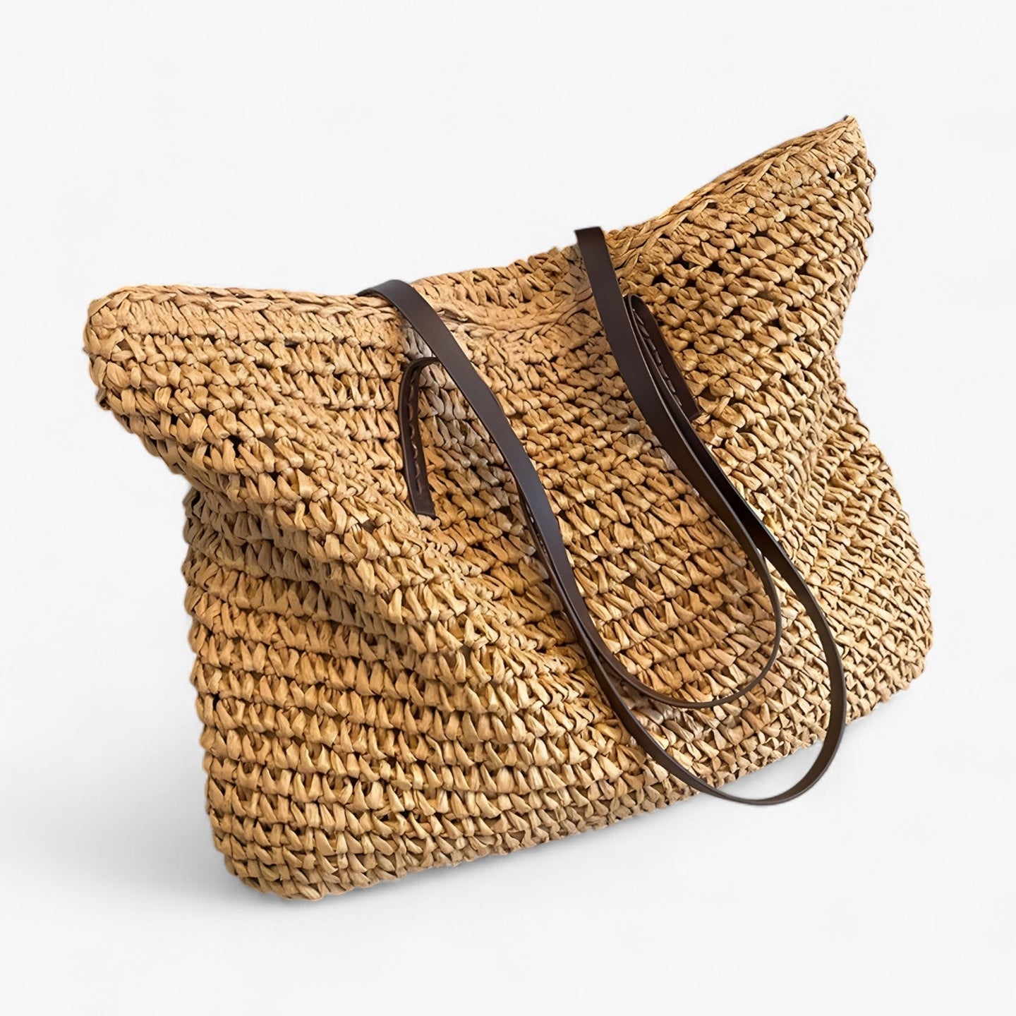 Boho Straw Beach Bag | Handcrafted Design | Summer Shoulder Tote