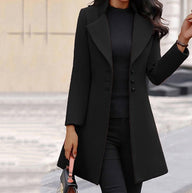 Women’s Elegant Long Coat | Classic Winter Outerwear | Stylish Casual Layer | Versatile Warm Jacket