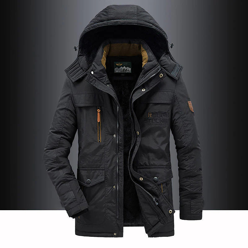 Men’s Winter Jacket | Hooded Windproof Coat | Warm Padded Outerwear | Versatile Outdoor Layer