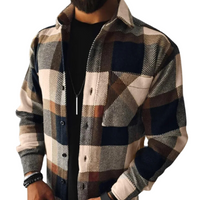 Men’s Quilted Flannel Jacket in Padded Fit | Warm Casual Winter Coat for All Seasons