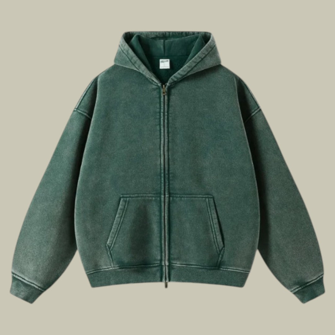 Men’s Oversized Zipped Hoodie | Relaxed Fit | Casual Streetwear | Lightweight Warmth