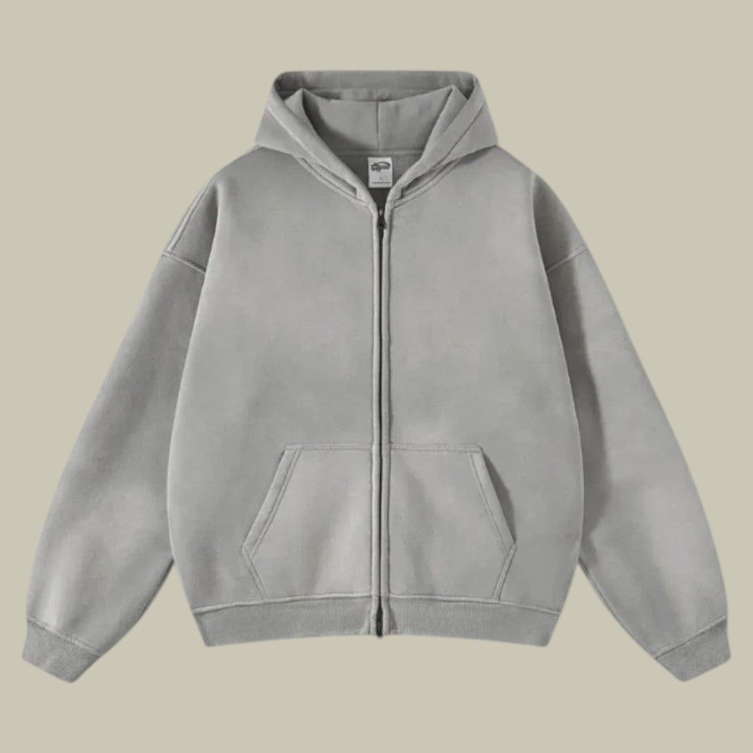 Men’s Oversized Zipped Hoodie | Relaxed Fit | Casual Streetwear | Lightweight Warmth