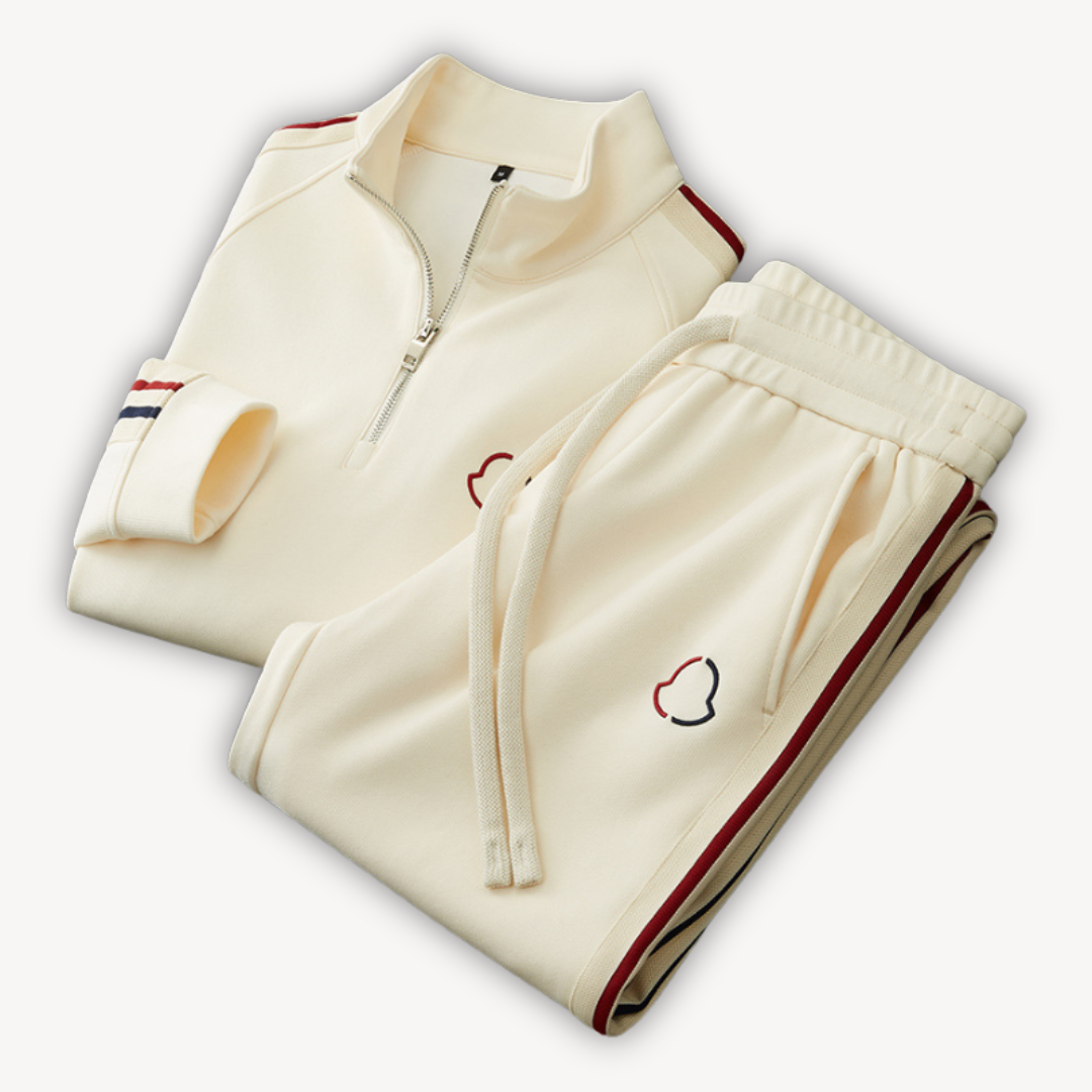 Men’s Tracksuit Set | Half-Zip Sweatshirt and Joggers | Relaxed Fit | Casual Activewear