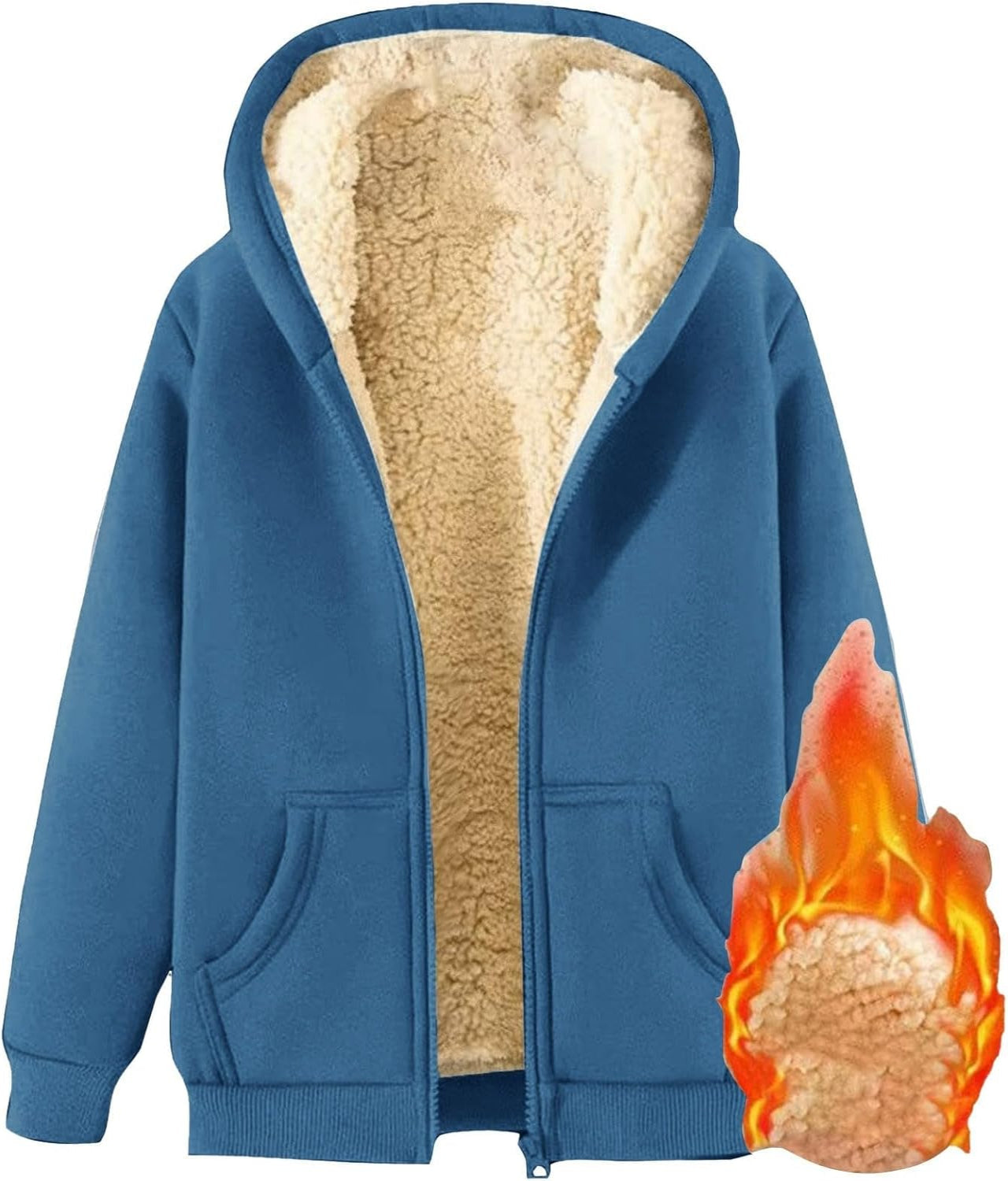 Women’s Fleece Hoodie in Relaxed Zip-Up Style | Warm Casual Sweatshirt