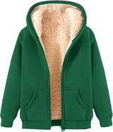 Women’s Fleece Hoodie in Relaxed Zip-Up Style | Warm Casual Sweatshirt