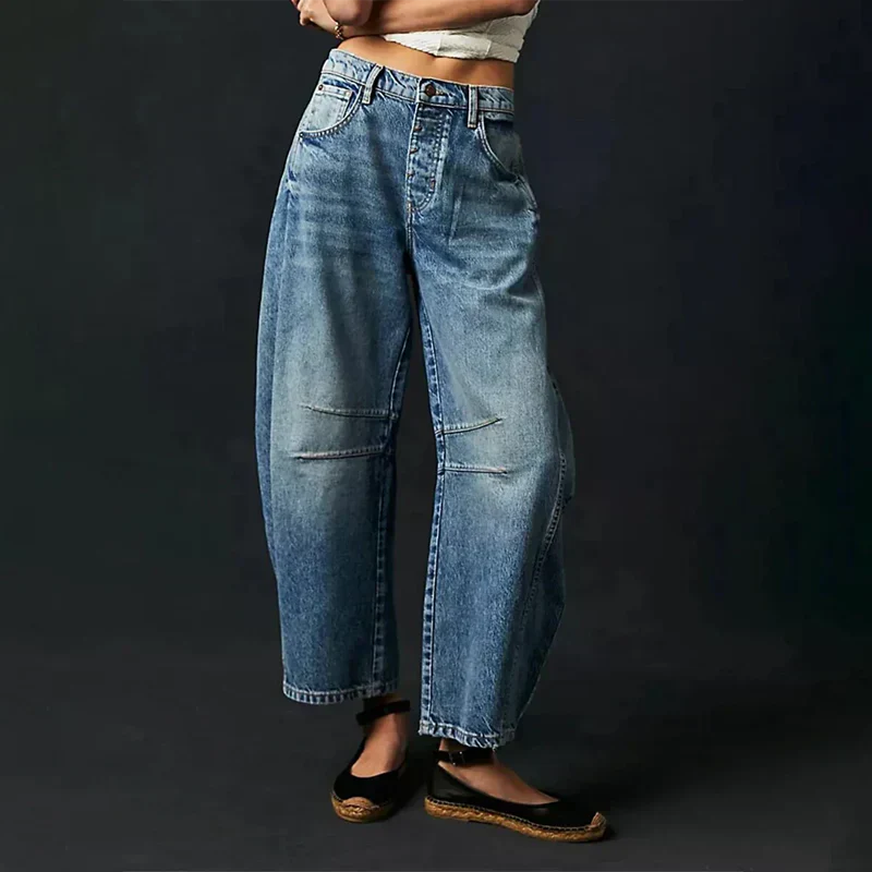 Women’s Wide Leg Jeans in Modern Relaxed Fit | Flattering Casual Trousers