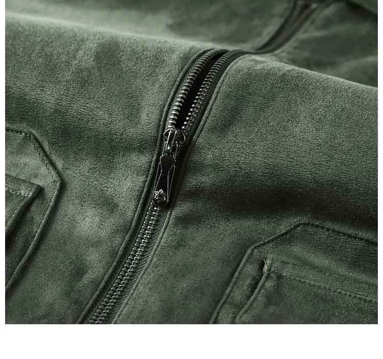 Men’s Fleece-Lined Bomber Jacket in Vintage Winter Style | Warm Casual Coat