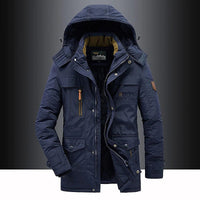 Men’s Winter Jacket | Hooded Windproof Coat | Warm Padded Outerwear | Versatile Outdoor Layer